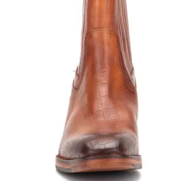 NEW Vintage Foundry Brown Leather Bootie Boots - Picture 4 of 5